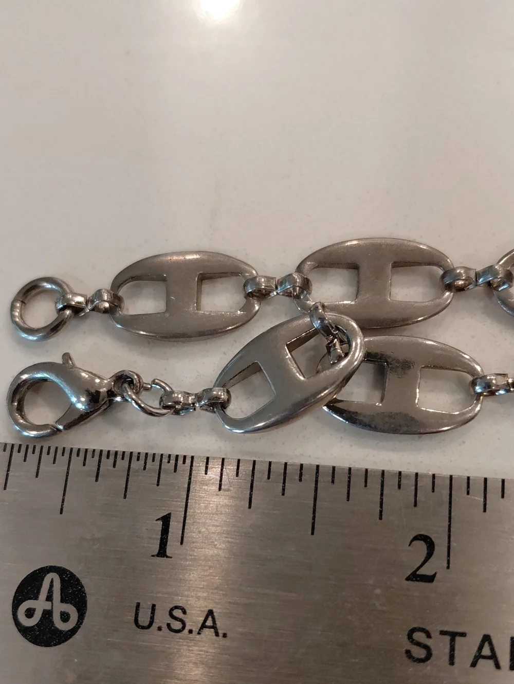 Vintage Long Silver  MARINER Necklace...EUC